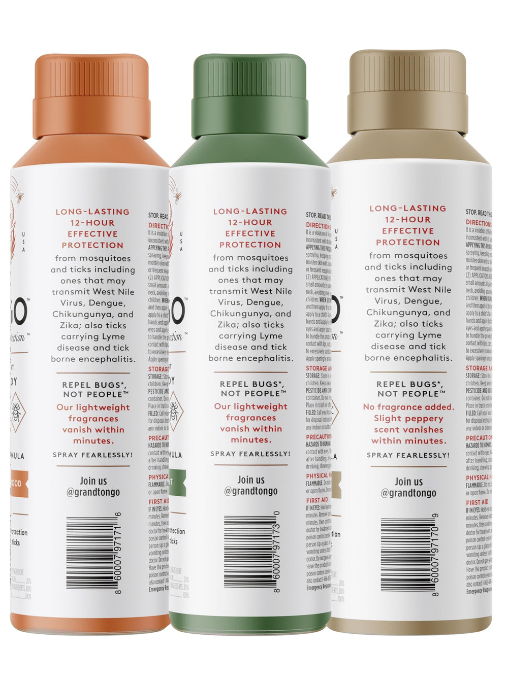 Citrus and sandalwood scent on Grand Tongo for refreshing outdoor use.