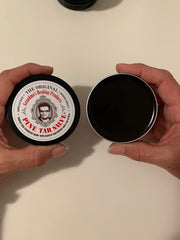 Grandma's Pine Tar Salve application from jar, use a clean Q-tip for sterile, mess-free use.