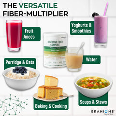 Granions Psyllium Husk Powder baking use highlights versatile fiber boost.