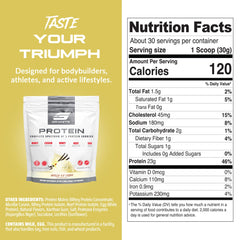 Granite Nutrition Protein Powder dry scoop in a mixing bowl ready to blend