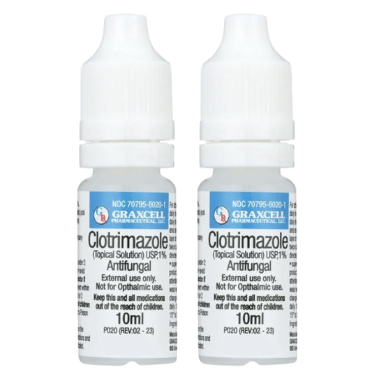 Graxcell Maximum Strength Clotrimazole bottle shows fast-acting antifungal action