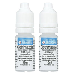 Graxcell Maximum Strength Clotrimazole bottle shows fast-acting antifungal action