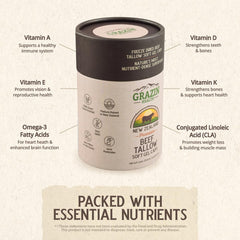 GRAZIN HEALTH capsules in hand for easy daily fat intake.