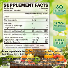 GREABBY bottle label clearly lists 1200 mg calcium citrate per serving.