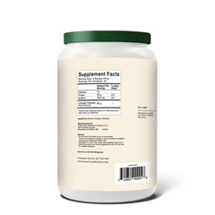 Great Lakes Wellness collagen powder scoop resting on jar for easy daily dose.