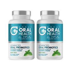 Great Oral Health BLIS K12 M18 bottle with mint tablets for fresher breath