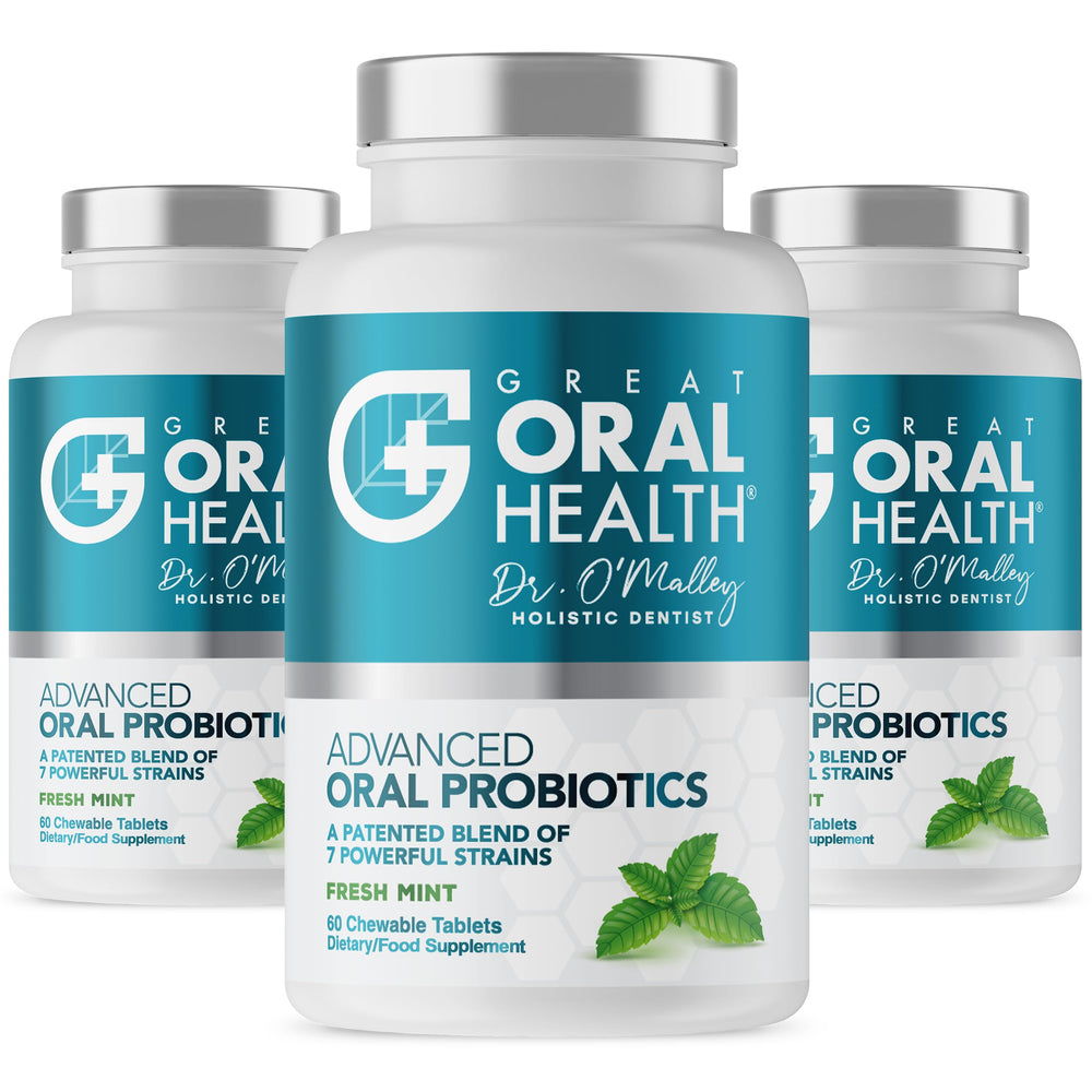 Great Oral Health BLIS K12 M18 bottle with daily probiotic use for breath health