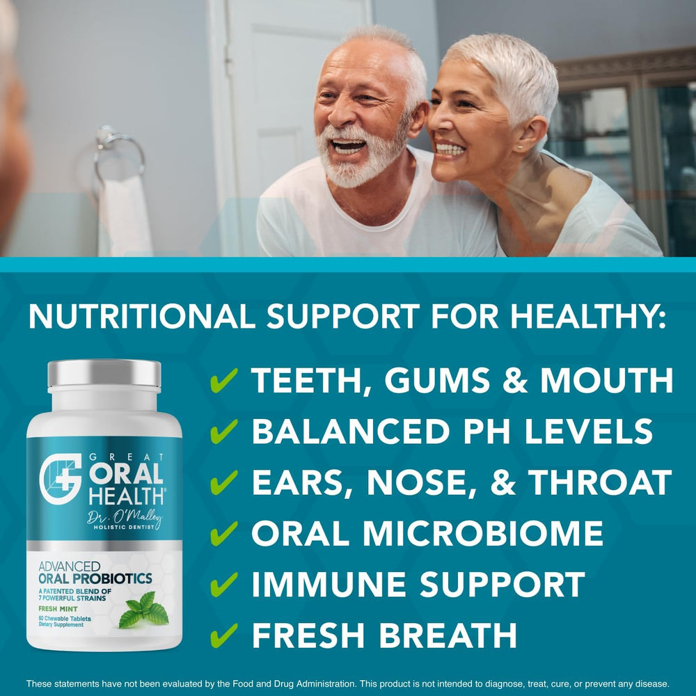 Great Oral Health mint chewables, fresh flavor for daily use.
