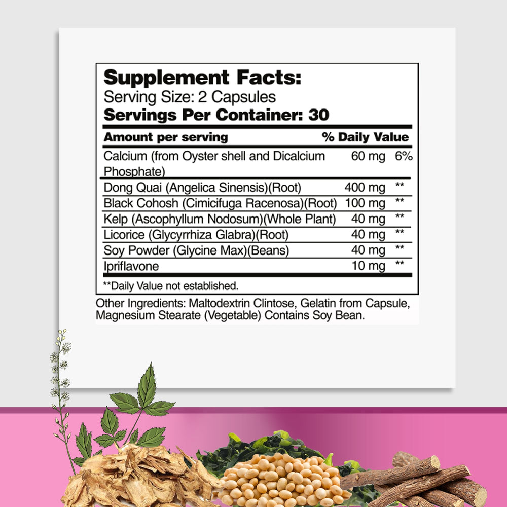 GreeNatr black cohosh ingredient close-up emphasizes traditional menopause relief.