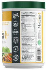 Green Foods Magma Plus Powder poured into a glass for an easy daily shake