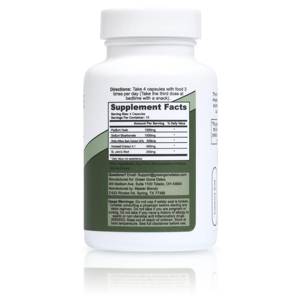 Green Gone When Results Matter detox guide included with bottle for informed use
