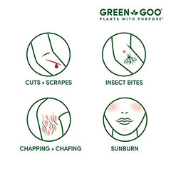 Green Goo large-tin-1-82-ounce-salve delivers portable relief at home or away