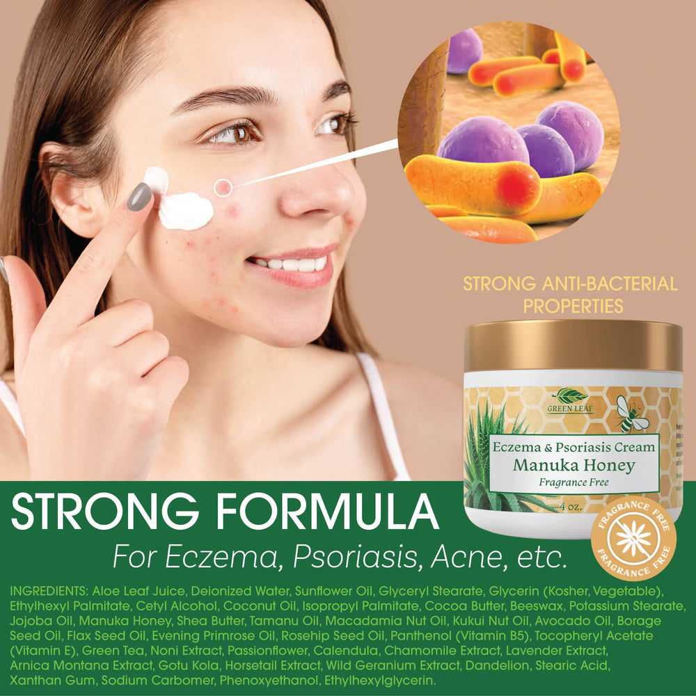Fragrance-free texture close-up showing soothing cream for sensitive skin.