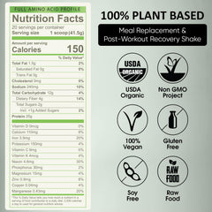 Spoon with Green Regimen Elite ingredients including spirulina and maca