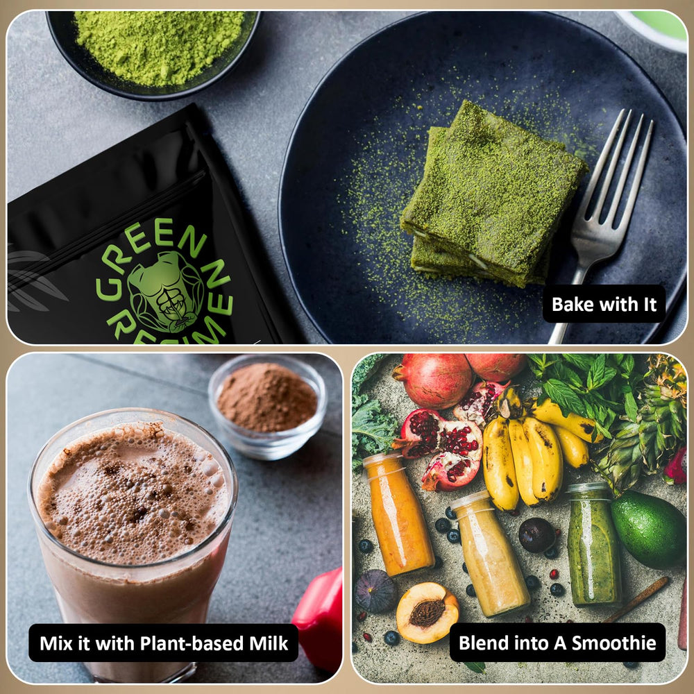 Green Regimen Elite shake glass showcasing smooth, non-chalky chocolate protein