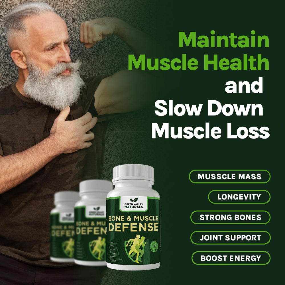 Green Valley Naturals Bone Defense daily dosage panel suggests consistent supplementation.