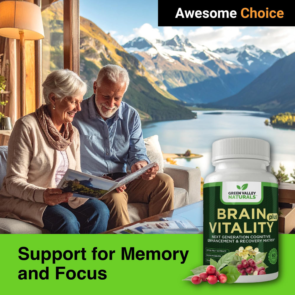 Study setup with Brain Vitality Plus on a notebook for focused work