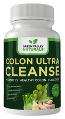 Green Valley Naturals Colon Ultra Cleanse bottle front view for daily digestive support.