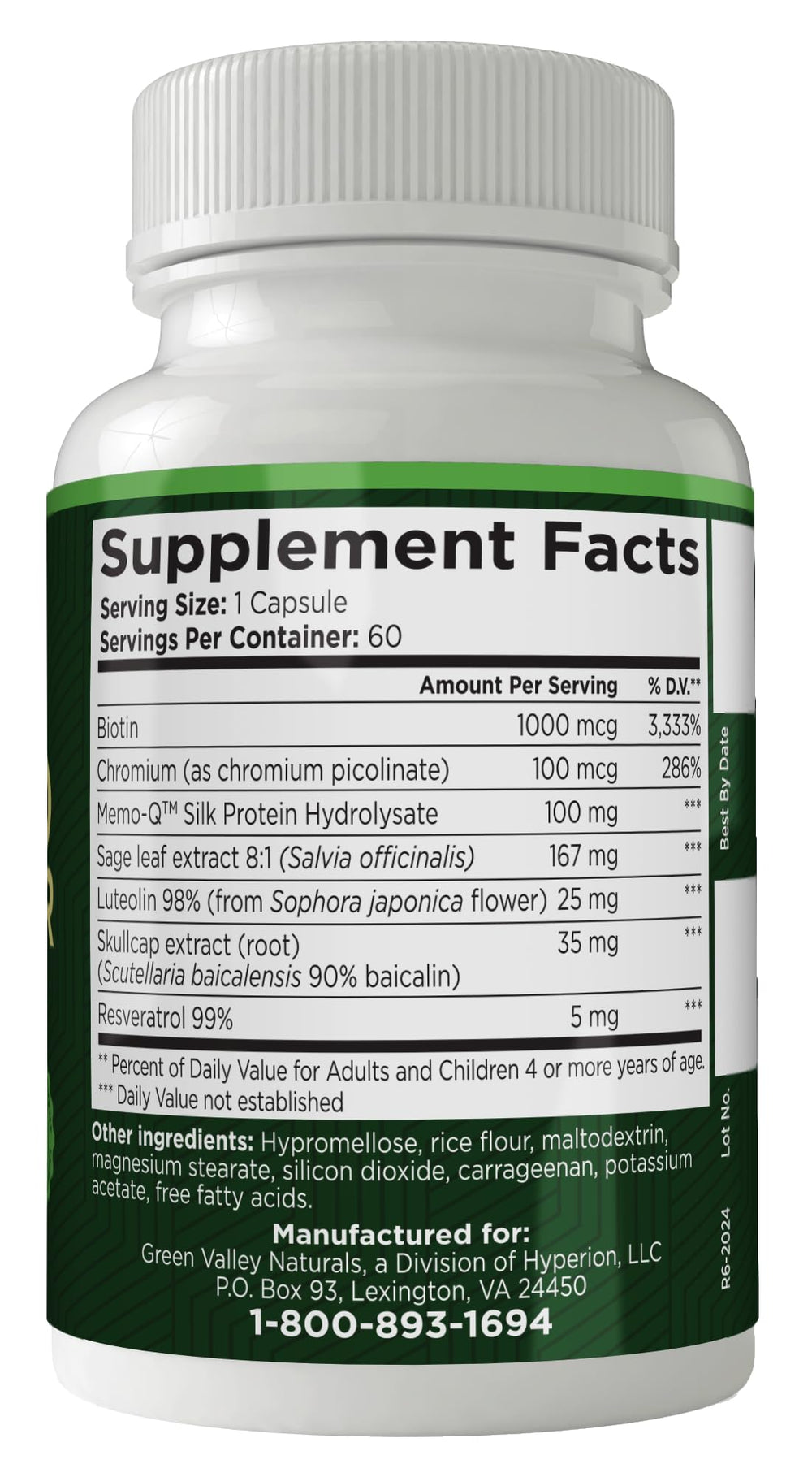 Green Valley Naturals skullcap herb image promoting calm focus