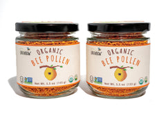 Greenbow Organic Bee Pollen 155g jar front, pure and additive-free for daily energy.