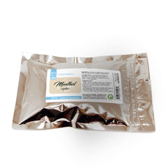 GreenHealth menthol crystals—100% pure, visible in a sealable bag for fresh cooling aroma.