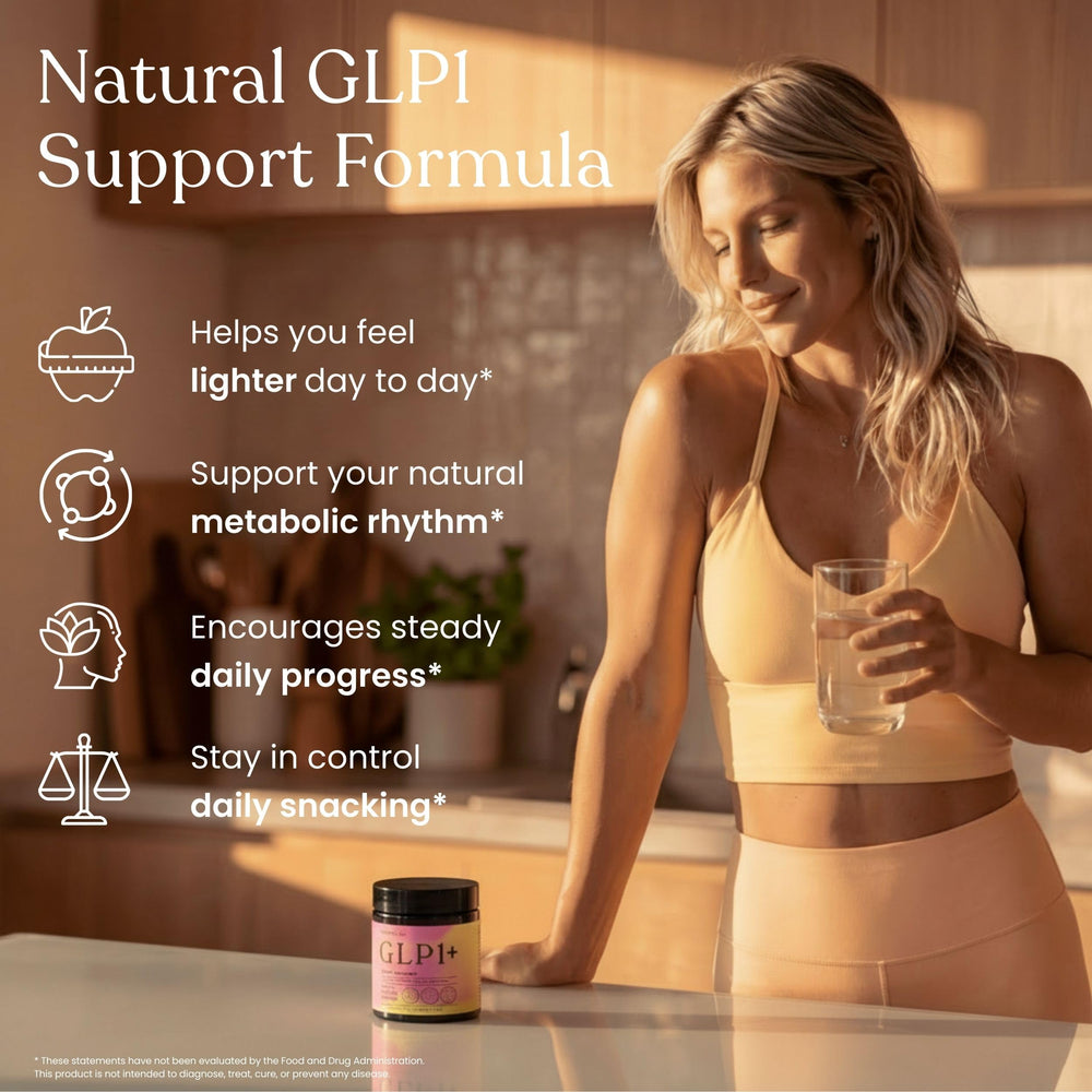 Close-up of GreenLab GLP-1 capsules in a plant-based formula.