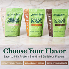 Greens First Dream Protein no added sugar keeps flavors simple
