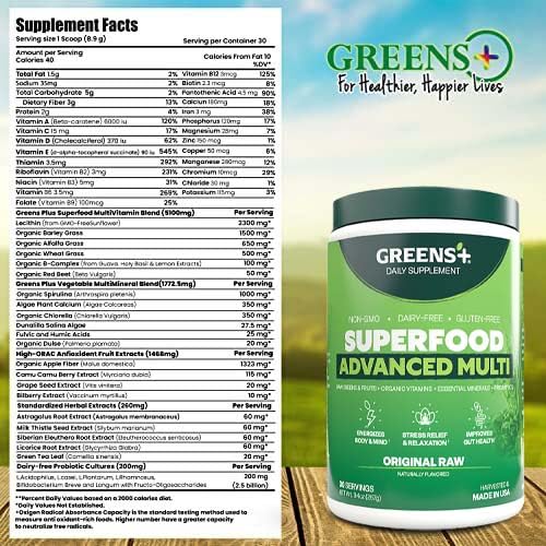 Greens+ mixed fruits and greens bowl illustrates convenient daily use.