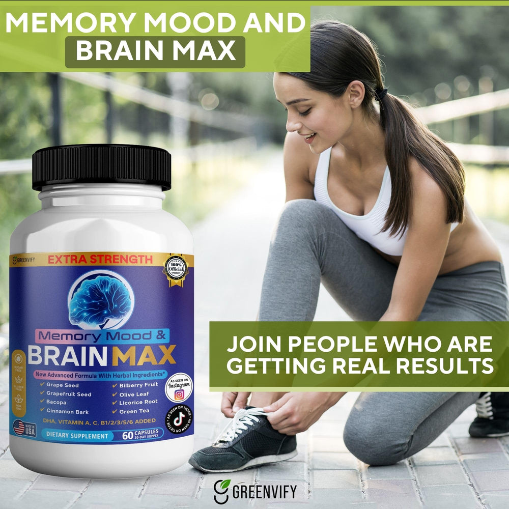 GREENVIFY DHA capsules indicate omega-3 boost for brain health.