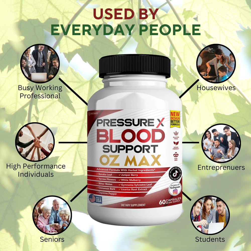 GREENVIFY Pressure X OZ Max package highlights high-strength option for heart-friendly routines.