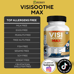 GREENVIFY Vision Soothe Max capsules for convenient daily eye health routine.