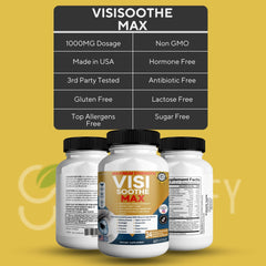 GREENVIFY Vision Soothe Max ingredients list highlights vitamins and minerals for eye function.