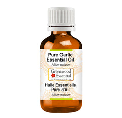 Greenwood Essential garlic oil in an amber bottle preserves potency for everyday use