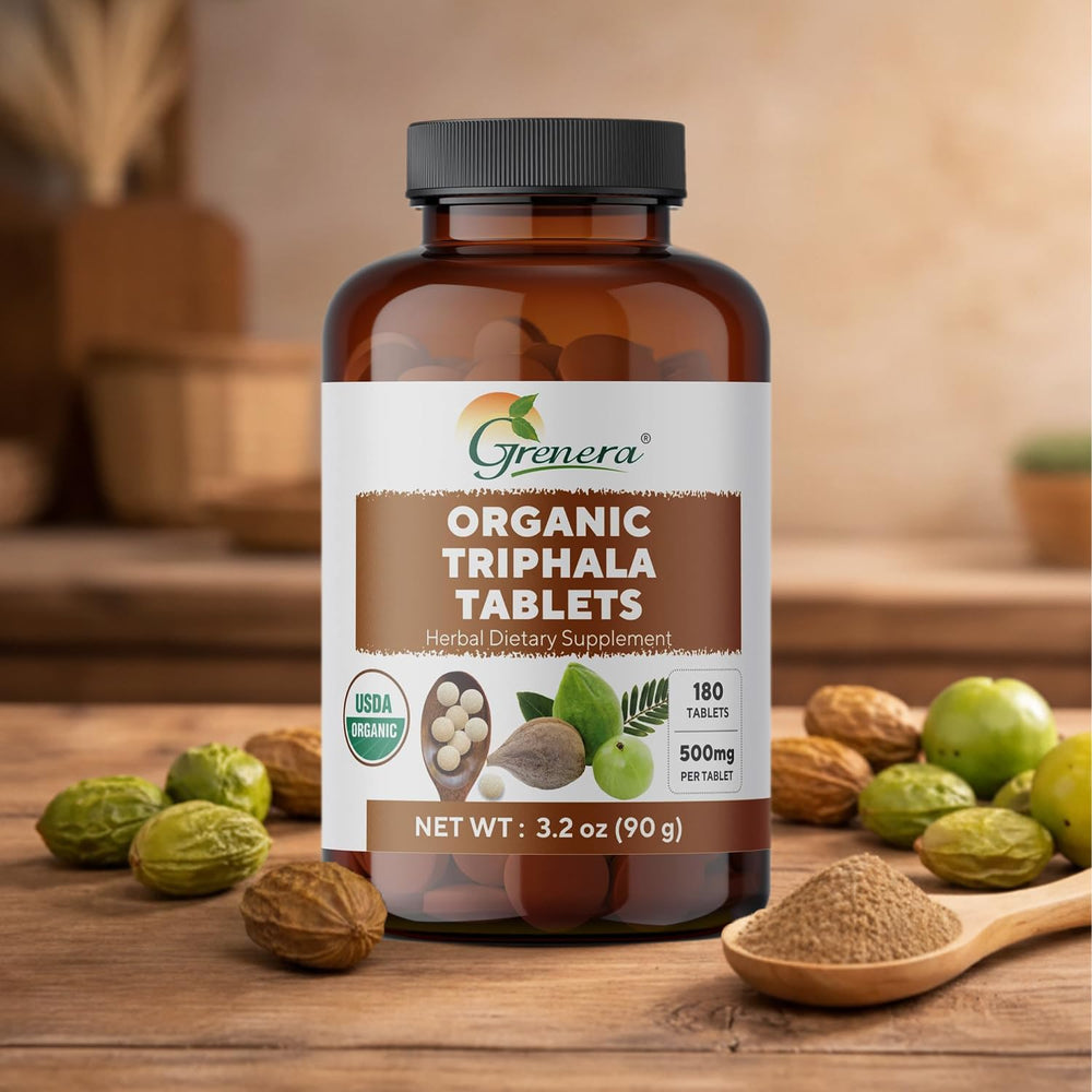 Uncoated tablet close-up reveals natural plant-based binder and simple formula.