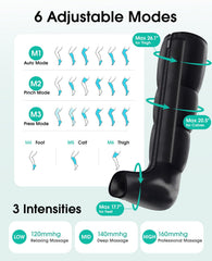 Greprety leg compression supports calves and thighs for comprehensive leg relief.