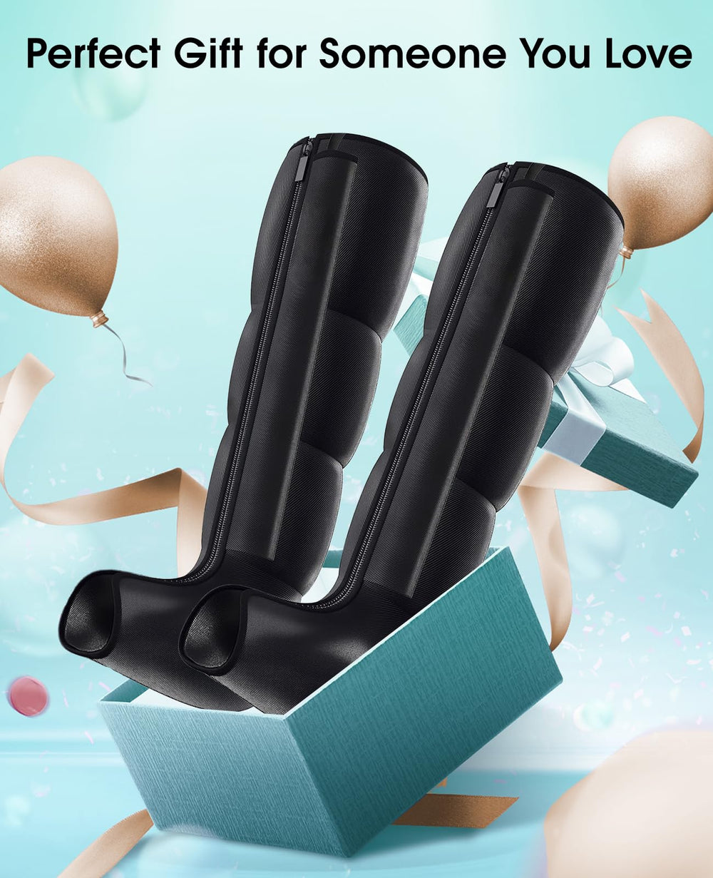 Greprety leg massager in packaging concept as a thoughtful present.