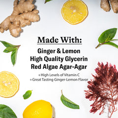 GRETHER'S ginger lemon ingredients visual featuring ginger and lemon