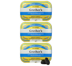 GRETHER'S Sugarfree Blackcurrant Pastilles tin for portable freshness