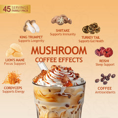 GRGTP Mushroom Coffee scoop dispensing a serving for quick mix