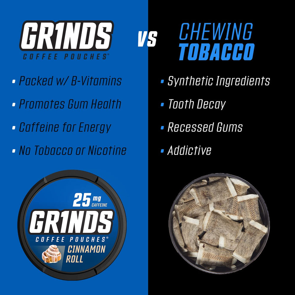 GRINDS Cinnamon Roll in a morning routine for quick energy lift
