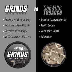 Inside view showing 18 GRINDS pouches per can