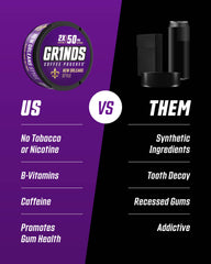 GRINDS 2x caffeine-per-pouch design supports daily routines