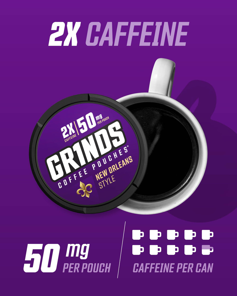 GRINDS New Orleans-style flavor with chicory root for depth