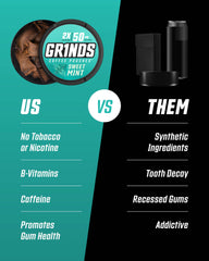GRINDS Coffee Pouches Sweet Mint can refreshes the palate and supports daily focus.