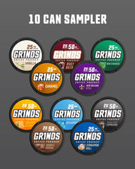 GRINDS vanilla flavor can opened, easy energy on the go