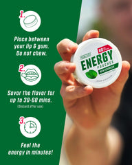 GRINDS Wintergreen energy pouches on morning routine tray.