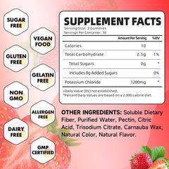 GrnLife potassium gummies strawberry flavor pack for convenient daily intake
