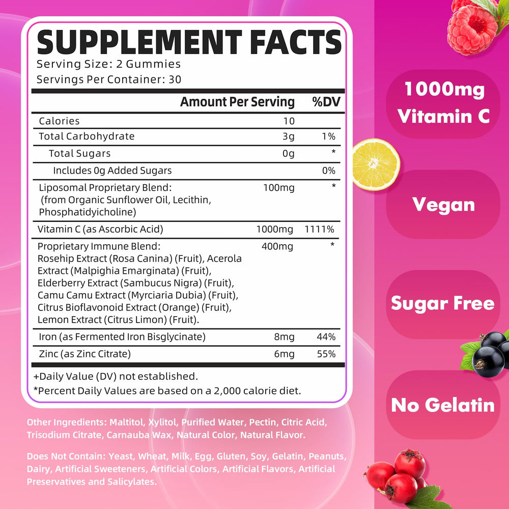 GrnLife vitamin C gummies with elderberry for immune support