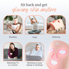 Groomie GlowUp compact, travel‑friendly LED mask ready for on‑the‑go sessions.