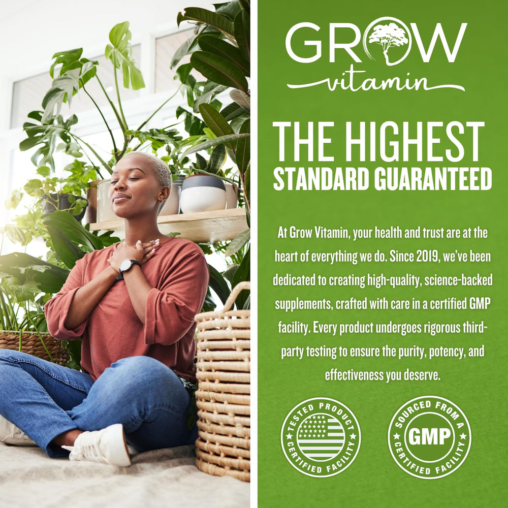 A bottle of Grow Vitamin Wheatgrass Powder on the counter signals convenient daily use.